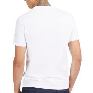 T-shirt Blanc Homme Guess Italic vue 2
