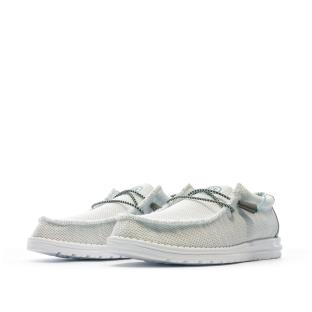 Chaussures Blanc/Gris Homme Hey Dude Wally Sox Triple Needle vue 6