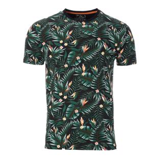 T-shirt Noir à Motifs Homme RMS26 Tropic pas cher