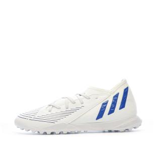 Chaussures football Blanc/Bleu Garçon Adidas Predator Edge.3 pas cher