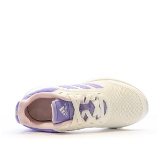 Baskets Blanc/Violet Fille Adidas Tensaur Run 2.0 K vue 4