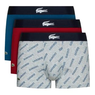 x3 Boxers Rouge/Gris/Bleu Homme Lacoste 5H1774 pas cher