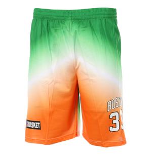 Boston Short de basket Vert/Orange Homme Sport Zone pas cher