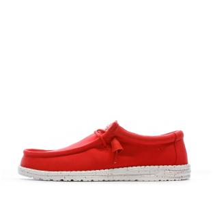 Chaussures Rouge Homme Hey Dude Wally Slub Canvas pas cher