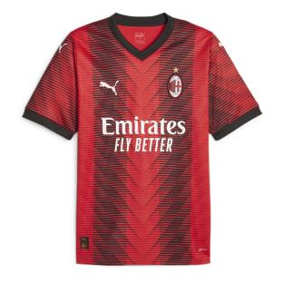 AC Milan Maillot Réplica Domicile Rouge/Noir Homme Puma 2024 pas cher