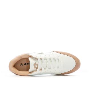 Baskets Blanches/Rose Femme Lotto Twenty 8 vue 4