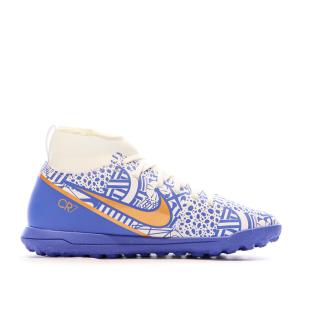 Chaussures de Foot Bleu/Blanc Junior Nike Superfly 9 Club Cr7 TF vue 2