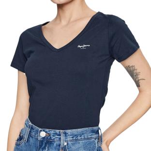 T-shirt Marine Femme Pepe Jeans Corine pas cher