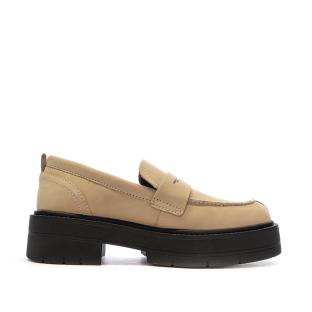 Mocassins Beige/Noir Femme Geox Spherica vue 2