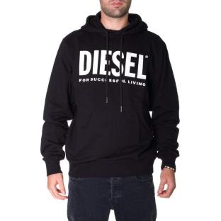 Sweat à Capuche Noir Homme Diesel Hood Division pas cher