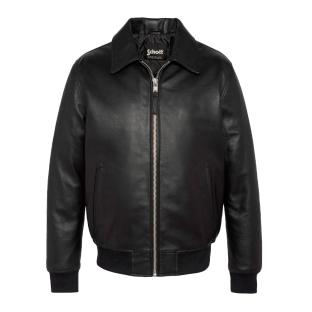 Blouson Cuir Noir Homme Schott LCDETROIT pas cher