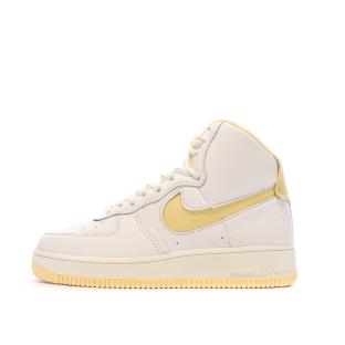 Baskets Blanches/Jaune Femme Nike Air Force 1 Sculpt pas cher