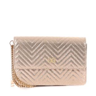 Sac à Bandoulière Doré Femme Stella Green Chevron pas cher