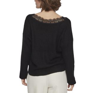 Pull Noir Femme Vila Glacy Rev vue 2