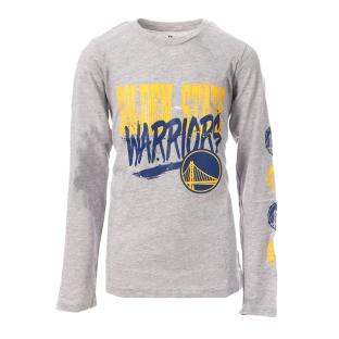 Golden State Warriors T-shirt Manches Longues Gris Garçon NBA Get Busy pas cher