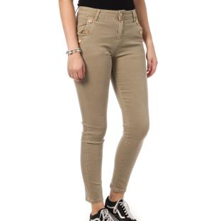 Jean Skinny Beige Femme My Tina's Boutons pas cher