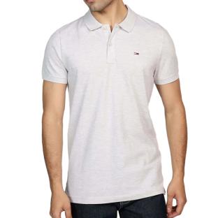 Polo Gris Homme Tommy Jeans Placket pas cher