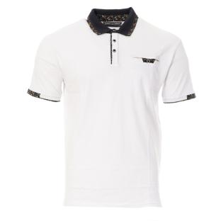 Polo Blanc Homme RMS26 Fleur pas cher