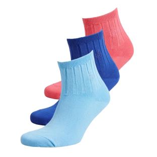 Chaussettes Bleu/Marine/Rose Femme Superdry Ankle Sock pas cher