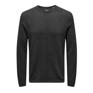 Pull Gris Anthracite Homme Only & Sons Spanter pas cher