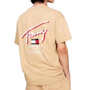 T-shirt Beige Homme Tommy Hilfiger DM0DM18574 vue 2