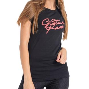 T-shirt Noir Femme G-Star Raw Cursive pas cher