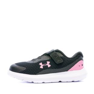 Baskets Noir/Rose Fille Under Armour Surge 3 pas cher