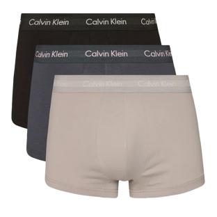 X3 Boxers Noir/Gris Homme Calvin Klein Jeans Low Rise Trunk 3 pas cher