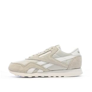 Baskets Blanches/Grises Femme Reebok Cl Nylon 100033441 pas cher