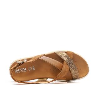 Sandales Cognac Femme Geox Xand vue 4