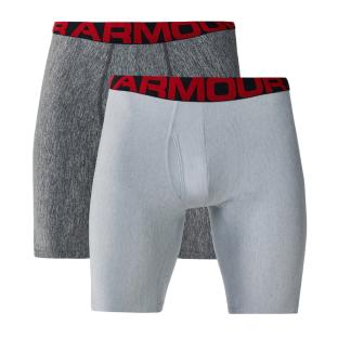 X2 Boxers Gris Homme Under Armour 136362 pas cher