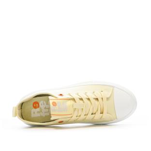 Baskets Basses Jaune Femme Refresh Lona vue 4