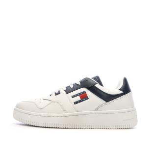 Baskets Blanches/Marine Homme Tommy Hilfiger Retro pas cher