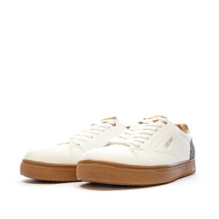 Baskets Blanches/Camel Homme Teddy Smith White Pu vue 6