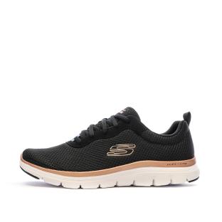 Chaussures de Sport Noir/Rose Femme Skechers Flex Appeal pas cher