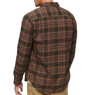 Chemise Marron/Orange à Carreaux Homme Superdry M4010727A vue 2