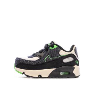 Baskets Blanc/Noir Garçon Nike Air Max 90 pas cher