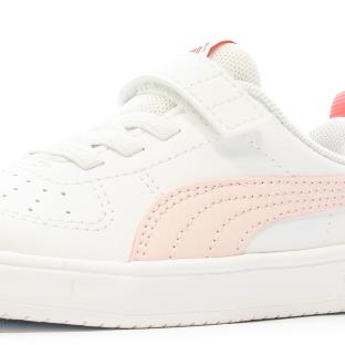 Baskets Blanche/Rose Fille Puma Rickie vue 7