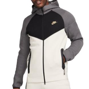 Sweat Zippé Gris/Beige Homme Nike Fleece pas cher