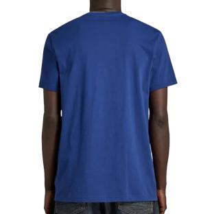 T-shirt Bleu Homme G-Star Raw Old Skool vue 2