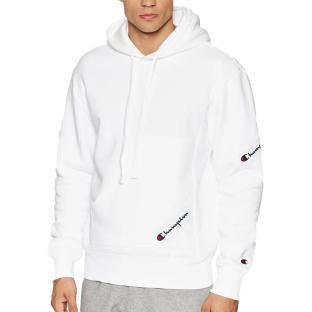 Sweat à capuche Blanc Homme Champion 216549 pas cher