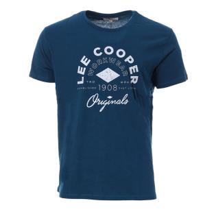 T-shirt Bleu Homme Lee Cooper Olipe pas cher