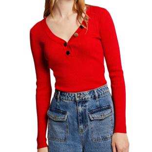 Pull Rouge Femme Morgan BANBI pas cher