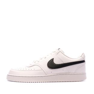 Baskets Blanc/Noir Homme Nike Court Vision Low pas cher