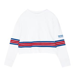 T-shirt Blanc Fille Teddy Smith Tess ML pas cher