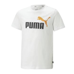 T-Shirt Blanc Garçon Puma Essentials Logo pas cher