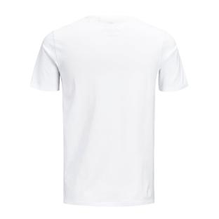 T-shirt Blanc Garçon Jack & Jones Neck vue 2