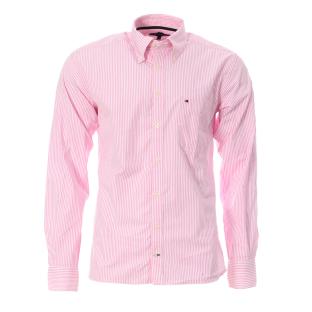 Chemise Rose/Blanche Homme Tommy Hilfiger Mark pas cher