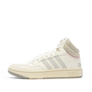 Baskets Beige/Rose Femme Adidas Hoops 3.0 pas cher