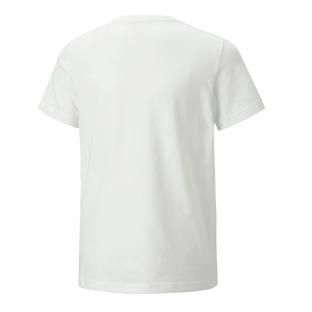 T-Shirt Blanc Garçon Puma Essentials Logo vue 2